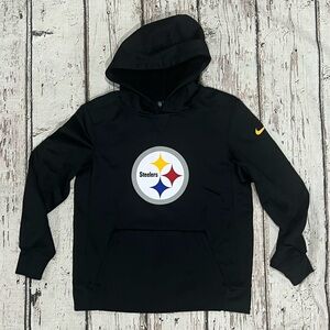 Boys Kids PIttsburgh Steelers Nike Dri - Fit NFL Football Hoodie Sweatshirt